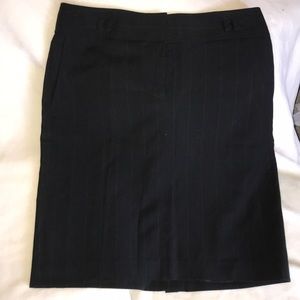 Loft pencil skirt black striped size6